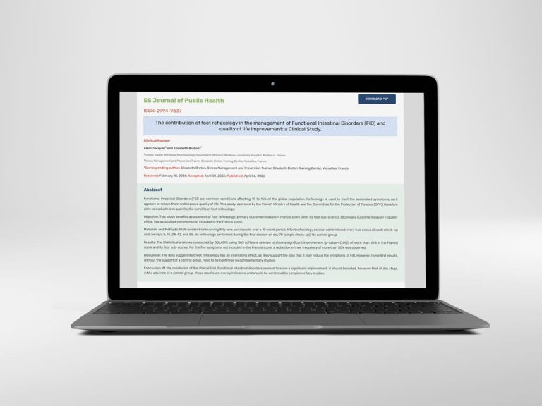 Publication étude clinique Réflexologie et TFI